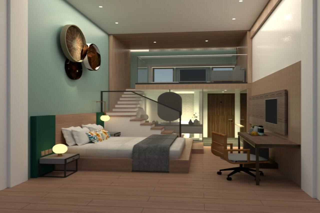 The Botanica Sanctuary Hotel ปุนจัก ภายนอก รูปภาพ 3D rendering of a hotel room
